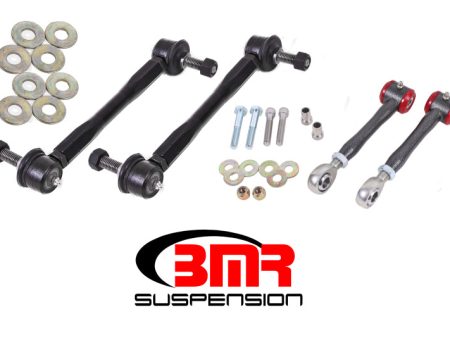 BMR 16-17 6th Gen Camaro Front and Rear Sway Bar End Link Kit - Black Hammertone on Sale