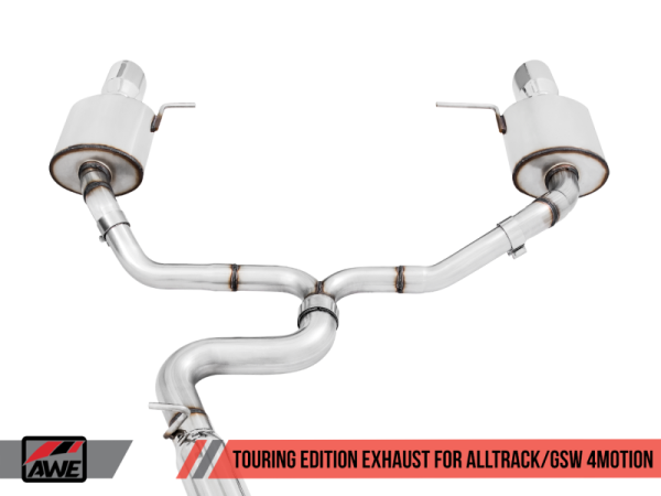 AWE Tuning VW MK7 Golf Alltrack Sportwagen 4Motion Touring Edition Exhaust - Polished Silver Tips Cheap