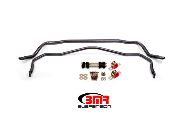 BMR 64-72 A-Body Front & Rear Sway Bar Kit w  Bushings - Black Hammertone on Sale