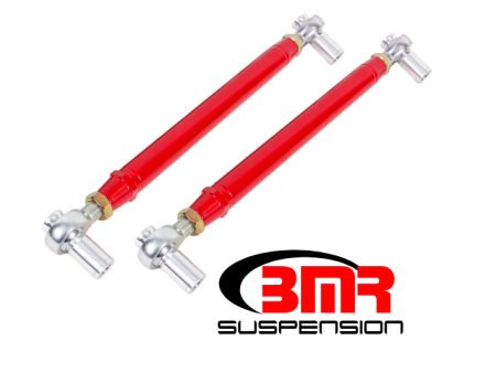 BMR 79-98 Fox Mustang Chrome Moly Lower Control Arms w  Double Adj. Rod Ends - Red Sale