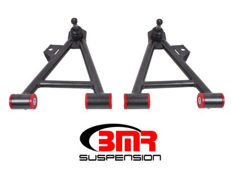 BMR 94-04 Mustang Lower Non-Adj. A-Arms (Coilover Only) w  Tall Ball Joint (Poly) - Black Hammertone Discount