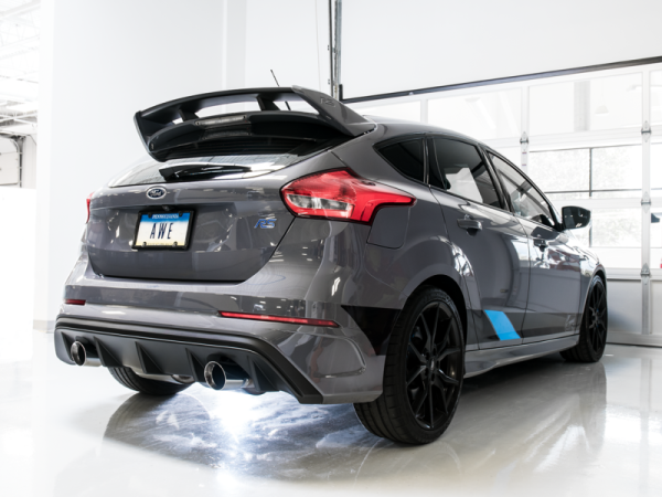 AWE Tuning Ford Focus RS Touring Edition Cat-back Exhaust- Non-Resonated - Chrome Silver Tips Supply