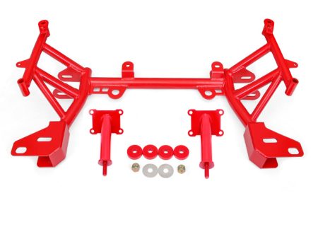 BMR 93-02 4th Gen F-Body K-member Low Mount Turbo LS1 Motor Mounts Standard Rack Mounts - Red Online Sale