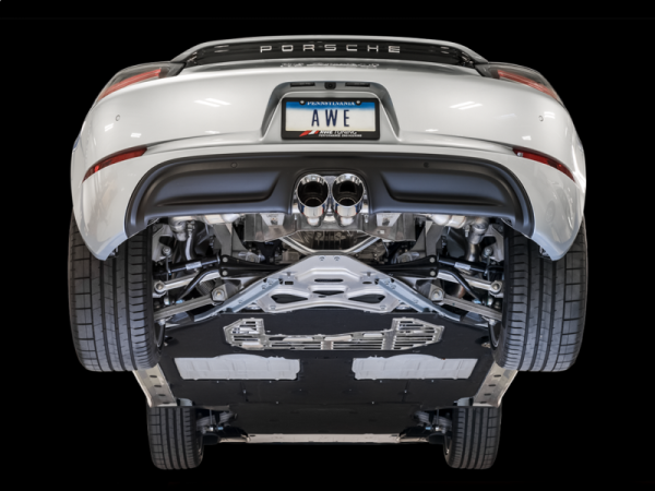 AWE Tuning Porsche 718 Boxster   Cayman Touring Edition Exhaust - Chrome Silver Tips For Cheap