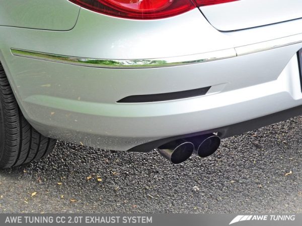 AWE Tuning VW CC 2.0T Touring Edition Performance Exhaust - Chrome Silver Tips For Sale