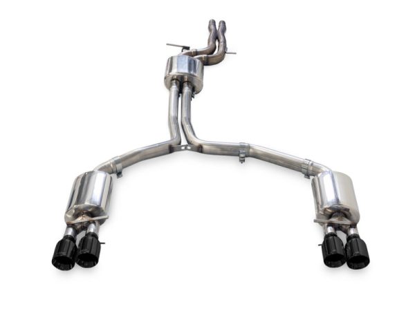 AWE Tuning Audi C7 A7 3.0T Touring Edition Exhaust - Quad Outlet Diamond Black Tips Hot on Sale