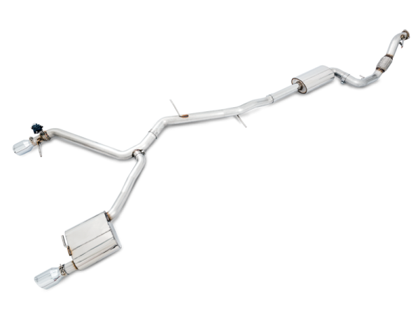 AWE Tuning Audi B9 A4 SwitchPath Exhaust Dual Outlet - Chrome Silver Tips (Includes DP and Remote) Fashion