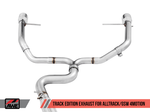 AWE Tuning VW MK7 Golf Alltrack Sportwagen 4Motion Track Edition Exhaust - Polished Silver Tips Cheap