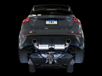 AWE Tuning Ford Focus RS Touring Edition Cat-back Exhaust- Resonated - Chrome Silver Tips Supply