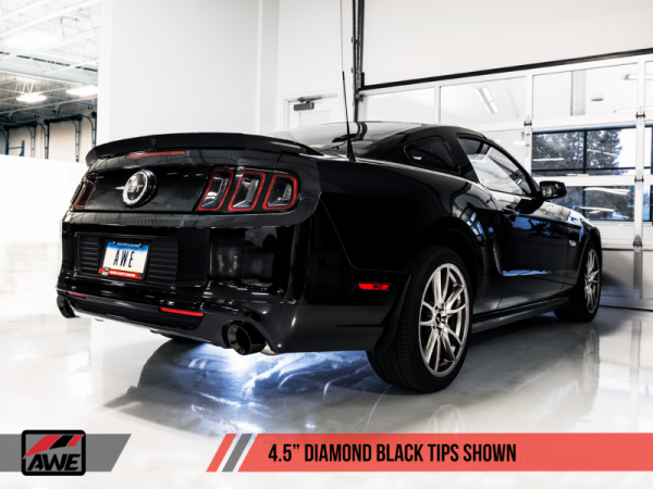 AWE Tuning S197 Mustang GT Axle-back Exhaust - Touring Edition (Diamond Black Tips) Hot on Sale