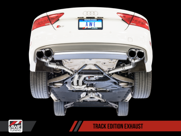 AWE Tuning Audi C7   C7.5 S7 4.0T Track Edition Exhaust - Diamond Black Tips Fashion