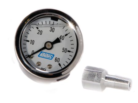 BBK Liquid Filled EFI Fuel Pressure Gauge 0-60 PSI For Cheap