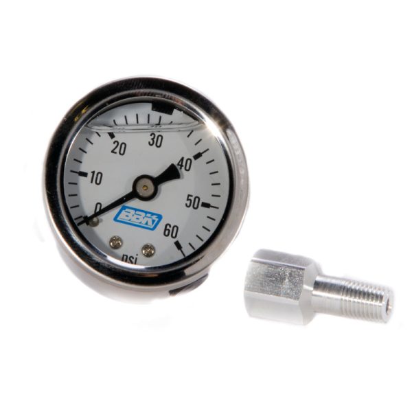 BBK Liquid Filled EFI Fuel Pressure Gauge 0-60 PSI For Cheap