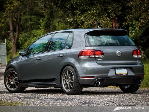 AWE Tuning Mk6 GTI Performance Catback - Diamond Black Round Tips Fashion