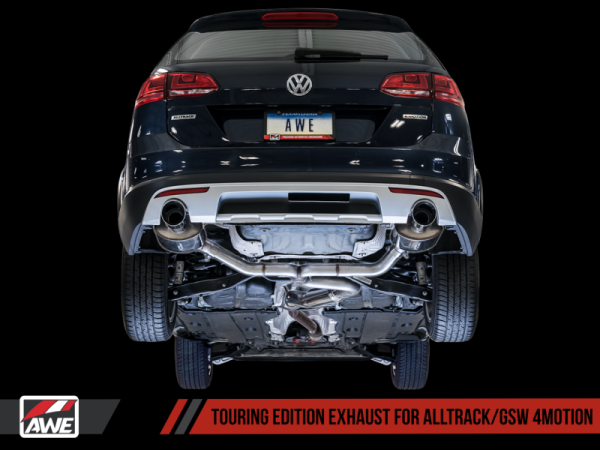 AWE Tuning VW MK7 Golf Alltrack Sportwagen 4Motion Touring Edition Exhaust - Diamond Black Tips Supply