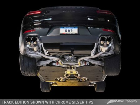 AWE Tuning Panamera 2 4 Track Edition Exhaust (2014+) - w Chrome Silver Tips Sale