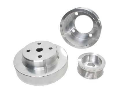 BBK 86-93 Mustang 5.0 Underdrive Pulley Kit - Lightweight CNC Billet Aluminum (3pc) on Sale