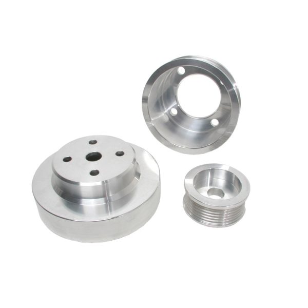 BBK 86-93 Mustang 5.0 Underdrive Pulley Kit - Lightweight CNC Billet Aluminum (3pc) on Sale