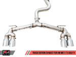 AWE Tuning Mk7 Golf R Track Edition Exhaust w Chrome Silver Tips 102mm Online Sale