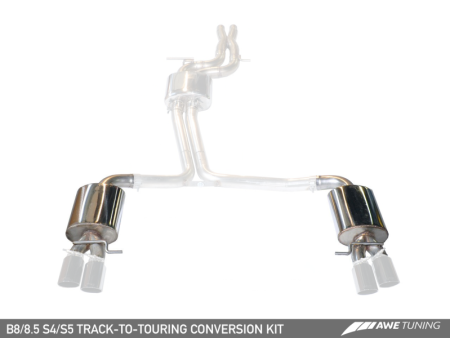 AWE Tuning 10-16 Audi S4 Quattro 3.0T (B8 8.5) Conversion Kit - Track to Touring (90mm Tips) For Discount