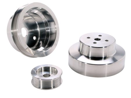 BBK 88-95 GM Truck 4.3 5.0 5.7 Underdrive Pulley Kit - Lightweight CNC Billet Aluminum (3pc) Hot on Sale