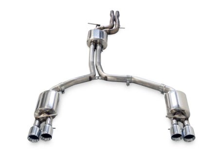 AWE Tuning Audi C7 A7 3.0T Touring Edition Exhaust - Quad Outlet Chrome Silver Tips Online now