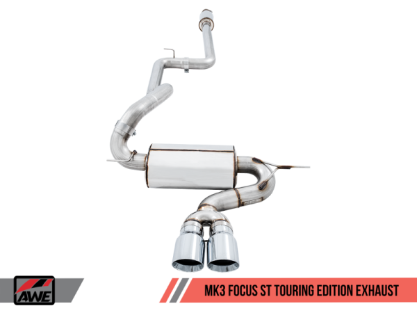 AWE Tuning Ford Focus ST Touring Edition Cat-back Exhaust - Resonated - Diamond Black Tips Discount