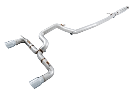 AWE Tuning Ford Focus RS Track Edition Cat-back Exhaust - Chrome Silver Tips on Sale