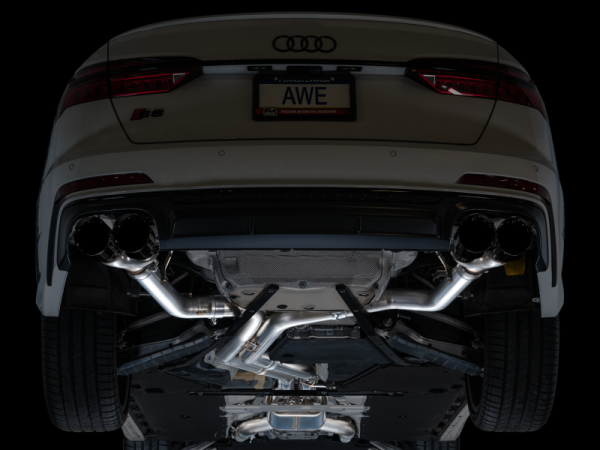 AWE Tuning 19-23 Audi C8 S6 S7 2.9T V6 AWD Track Edition Exhaust - Diamond Black Tips Sale