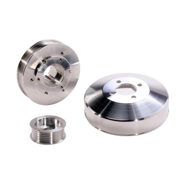 BBK 97-04 Ford F150 Expedition 4.6 5.4 Underdrive Pulley Kit - Lightweight CNC Billet Aluminum (3pc) For Discount