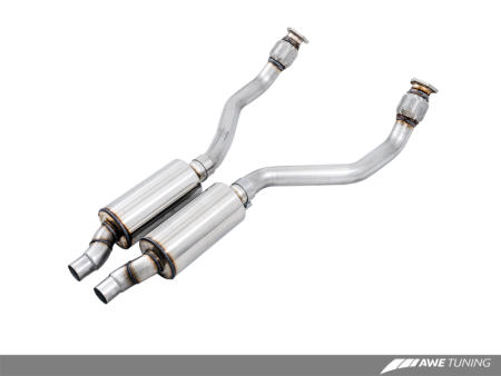 AWE Tuning Audi B8 4.2L Non-Resonated Downpipes for RS5 Fashion