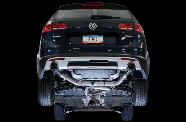 AWE Tuning VW MK7 Golf Alltrack Sportwagen 4Motion Track Edition Exhaust - Polished Silver Tips Cheap