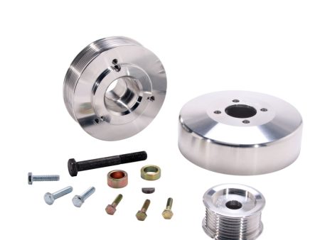 BBK 97-04 Ford F150 Expedition 4.6 5.4 Underdrive Pulley Kit - Lightweight CNC Billet Aluminum (3pc) For Discount