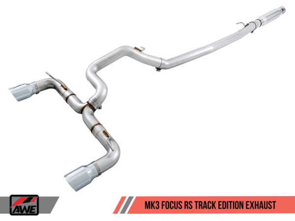 AWE Tuning Ford Focus RS Track Edition Cat-back Exhaust - Diamond Black Tips For Cheap