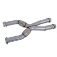 BBK 79-04 Mustang Coyote Swap Short Mid X Pipe w Catalytic Converters 3.0 For BBK Long Tube Headers Cheap