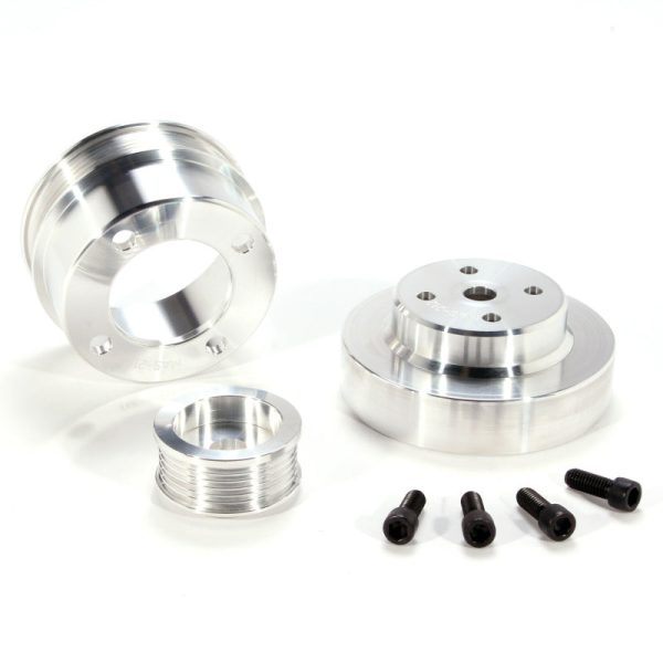 BBK 86-93 Mustang 5.0 Underdrive Pulley Kit - Lightweight CNC Billet Aluminum (3pc) on Sale