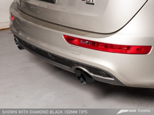 AWE Tuning Audi 8R Q5 3.2L Non-Resonated Exhaust System (Downpipe-Back) - Diamond Black Tips Cheap