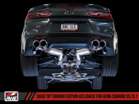 AWE Tuning 16-19 Chevrolet Camaro SS Axle-back Exhaust - Touring Edition (Quad Chrome Silver Tips) Online Hot Sale