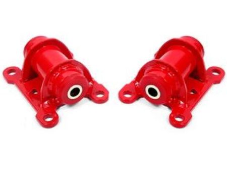 BMR 98-02 Chevrolet Camaro Motor Mount Kit (Steel) w  Poly Bushings - Red Hot on Sale