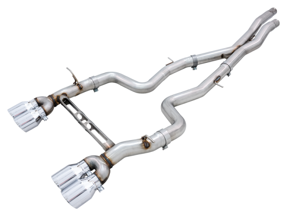 AWE Tuning BMW F8X M3 M4 Track Edition Catback Exhaust - Chrome Silver Tips on Sale