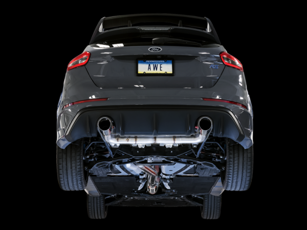 AWE Tuning Ford Focus RS Track Edition Cat-back Exhaust - Chrome Silver Tips on Sale