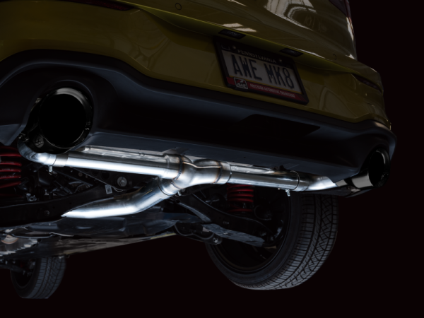 AWE 2022 VW GTI MK8  Track Edition Exhaust - Diamond Black Tips Online