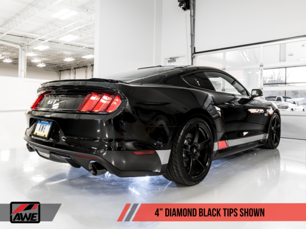 AWE Tuning S550 Mustang GT Cat-back Exhaust - Track Edition (Diamond Black Tips) Online