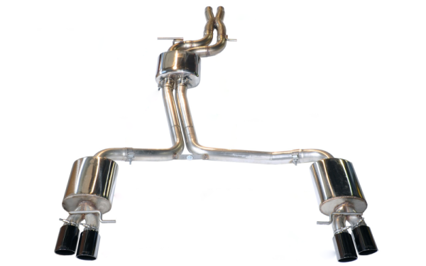 AWE Tuning B8   B8.5 S5 Cabrio Touring Edition Exhaust - Non-Resonated - Diamond Black Tips For Sale