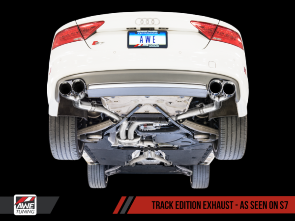 AWE Tuning Audi C7   C7.5 S6 4.0T Track Edition Exhaust - Chrome Silver Tips Sale