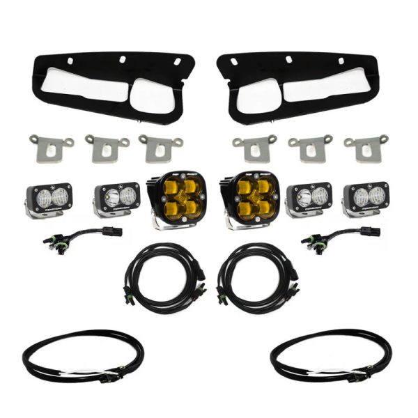 Baja Designs 2021+ Ford Bronco Amber SAE Fog Pocket Kit w Upfitter on Sale