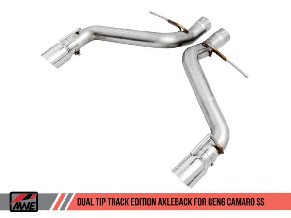 AWE Tuning 16-19 Chevrolet Camaro SS Axle-back Exhaust - Track Edition (Chrome Silver Tips) Online Sale