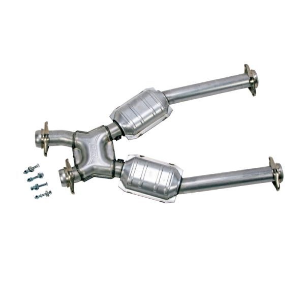 BBK 96-04 Mustang 4.6 GT   Cobra Short Mid X Pipe w Catalytic Converters 2-1 2 For Long Tube Headers Discount