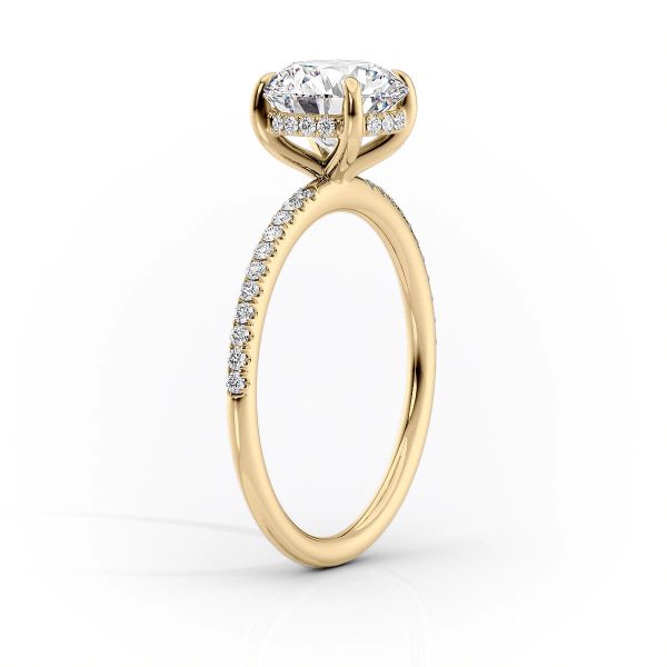 The Pave Kamellie Set With A 1.5 Carat Marquise Lab Diamond on Sale