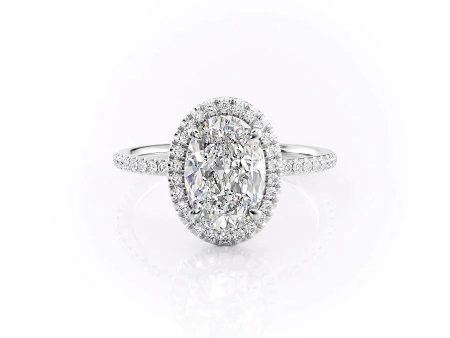 The Michelle Set With A 2.5 Carat Oval Lab Diamond For Discount